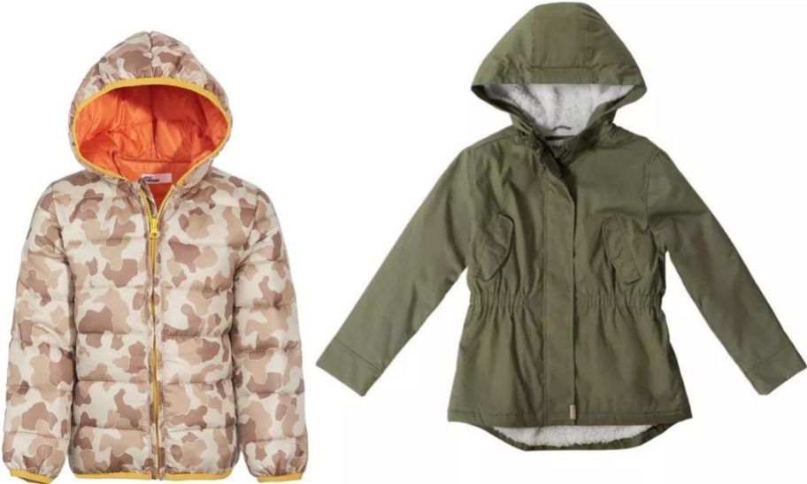 Stock images of two kids jackets from Macy's