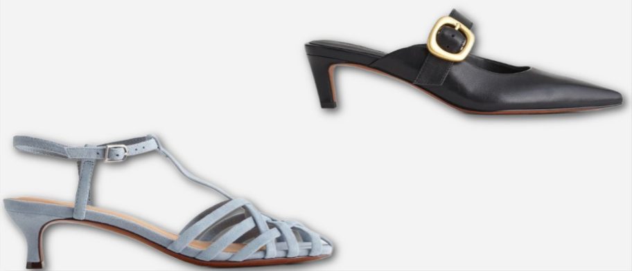 Stock images of two madewell women's shoes