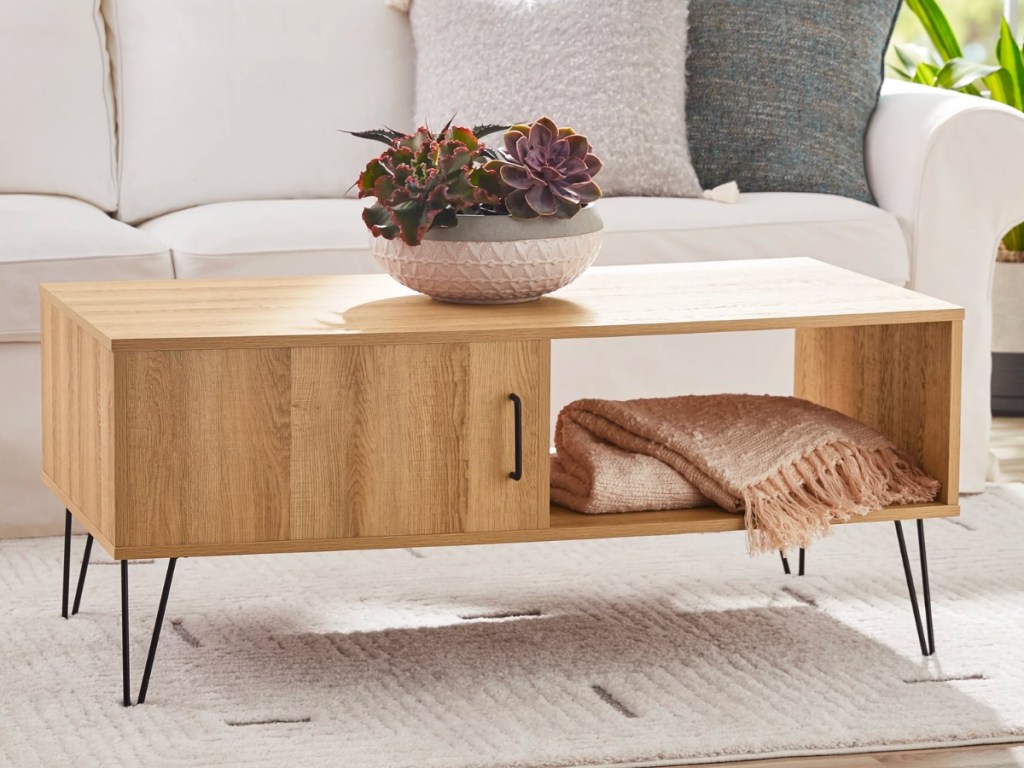 Mainstays Modern Hairpin Rectangle Coffee Table