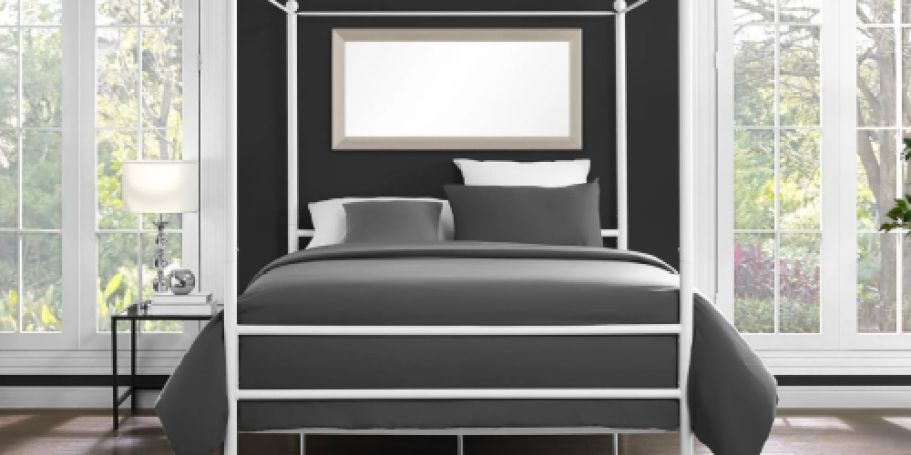 Huge Savings on Walmart Mainstays Furniture | Queen Metal Canopy Bed Only $89 Shipped