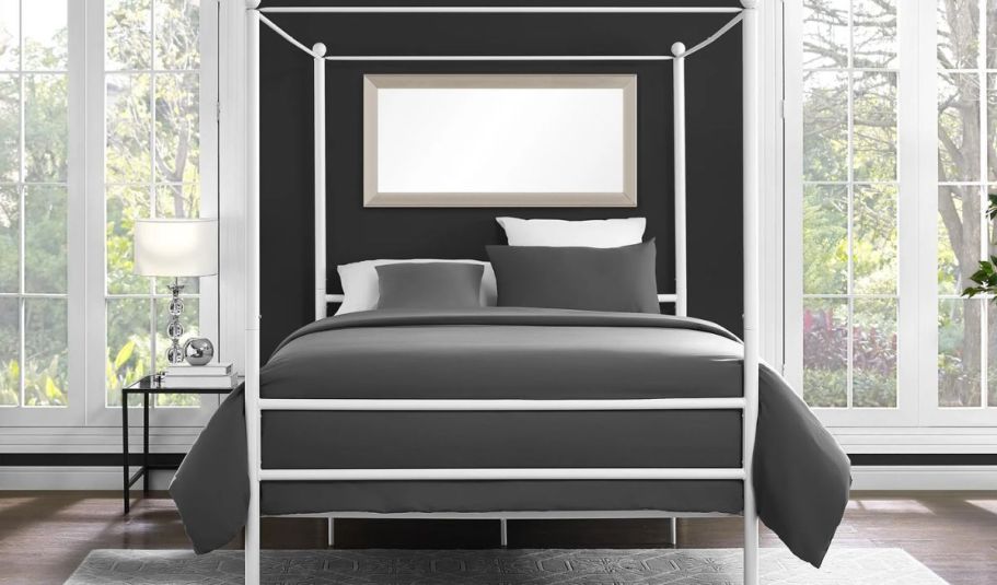 Huge Savings on Walmart Mainstays Furniture | Queen Metal Canopy Bed Only $89 Shipped