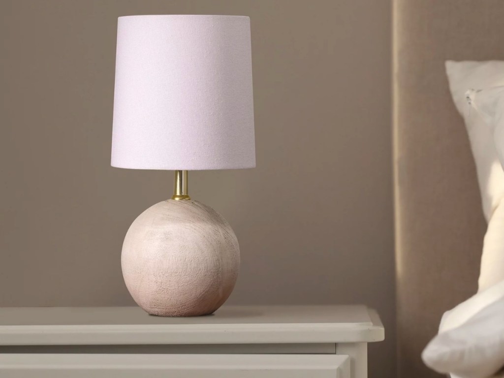 Mainstays Mini Light Wood-Textured Table Lamp