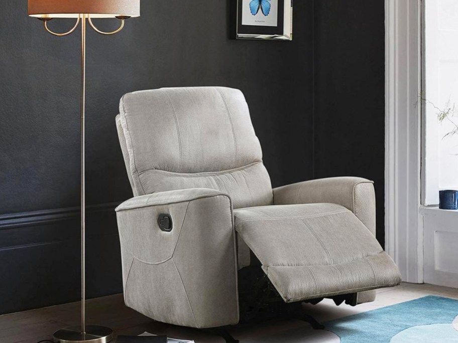 grey reclining chair in living room