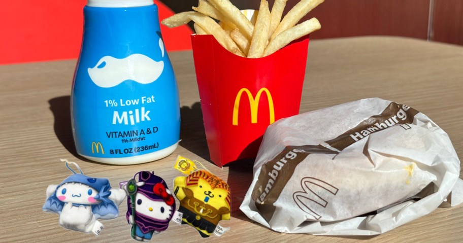 McDonalds hamburger Happy Meal with Hello Kitty characters