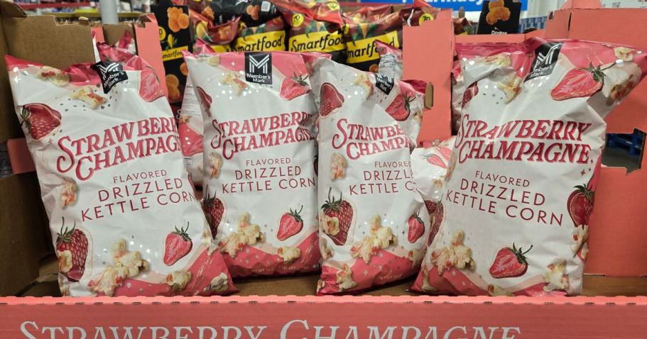 NEW Valentine’s Day Treats at Sam’s Club | Strawberry Champagne Kettle Corn Just $4.98