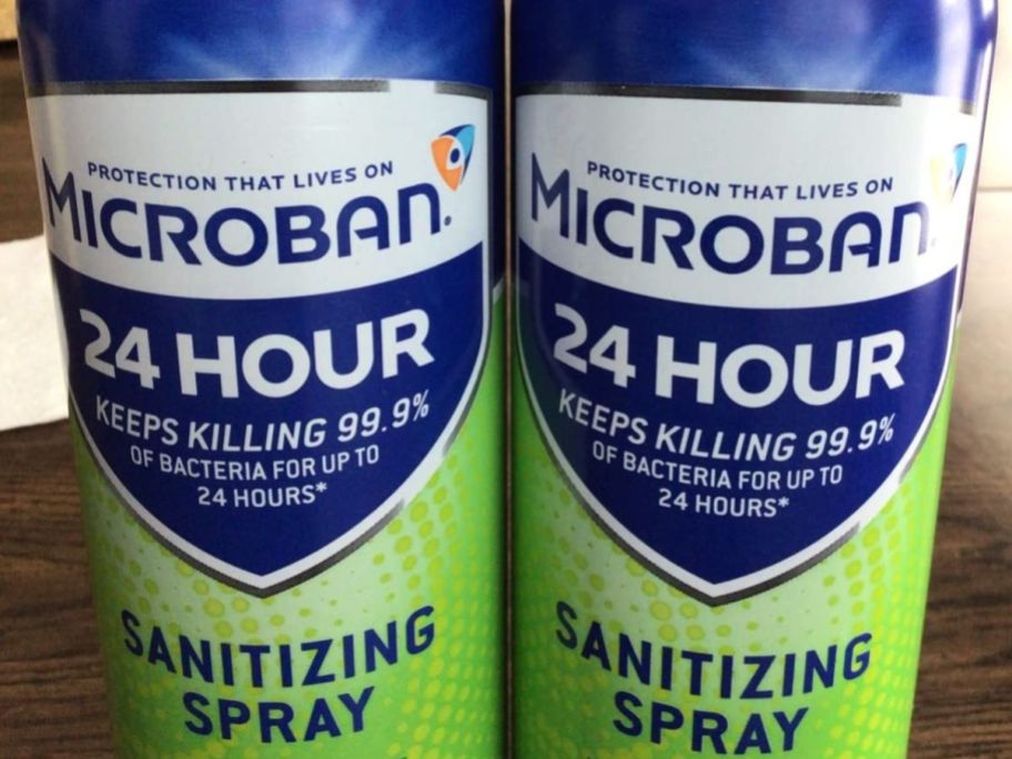2 Bottles of Microban Sanitizing Spray