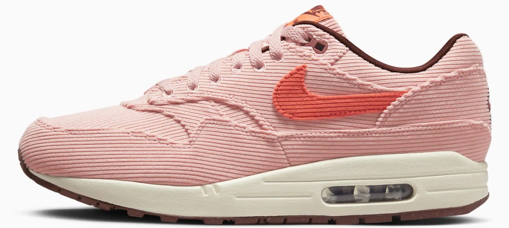 pink corduroy nike sneaker