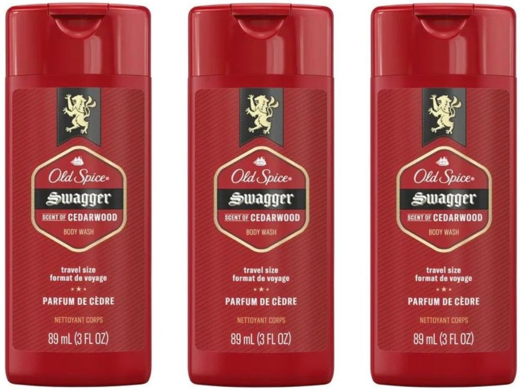 3 travel size old spice body wash