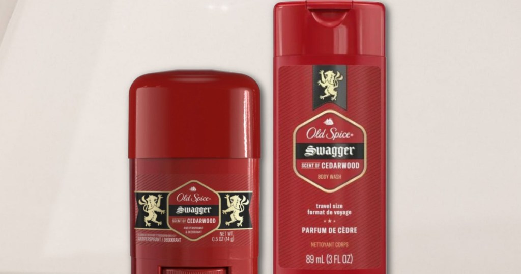 Old Spice Travel Size deodorant and body wash