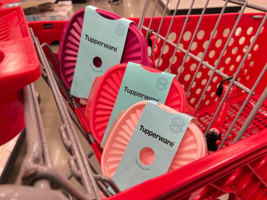 original tupperware storage containers in valentine's colors at target