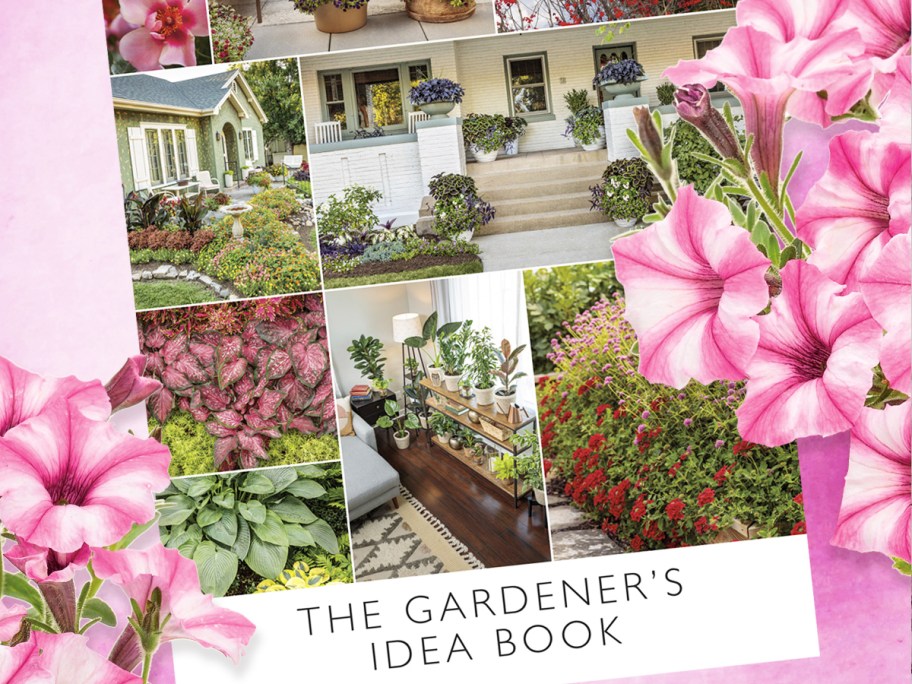 Proven Winners Gardener&rsquo;s Idea Book with pink flowers on either side