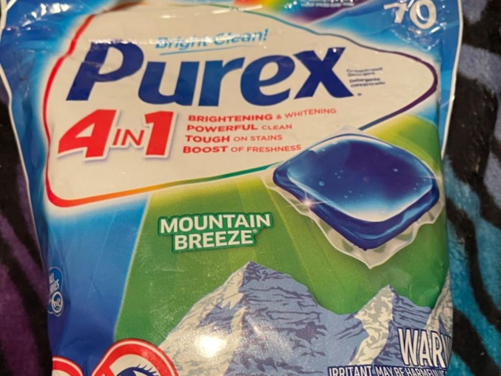 A huge bag of Purex Laundry Detergent Pacs