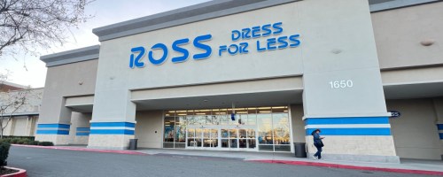 A ROSS Dress For Less storefront with sign