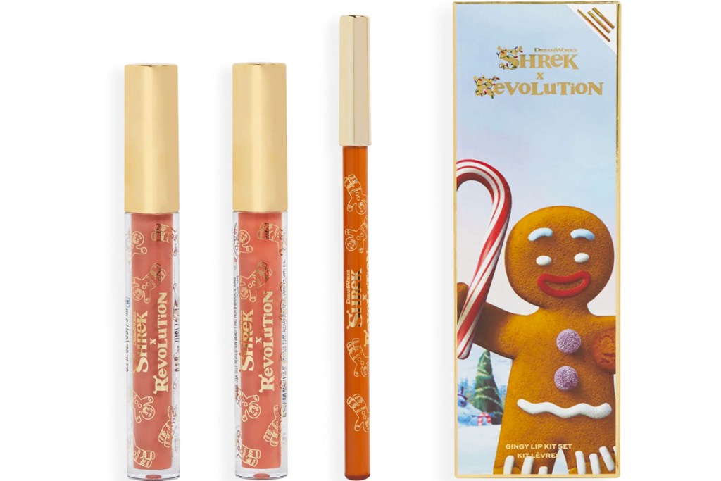 Revolution-x-Shrek-Gingy-Lip-Kit خصم يصل إلى 50% على منتجات ريفولوشن للتجميل |  مجموعة ساحر أوز المكونة من 9 قطع بسعر 38 دولارًا فقط (بقيمة 69 دولارًا!)