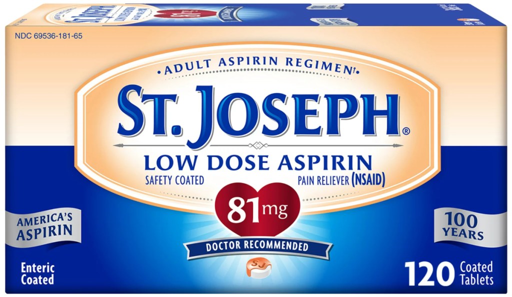 box of St Joseph Low Dose Aspirin