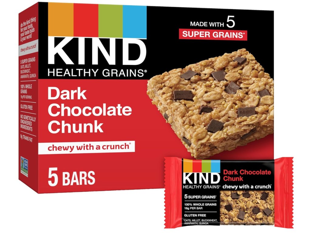 Stock image of KIND Healthy Grains Bars 5 Count - Dark Chocolate Chunk