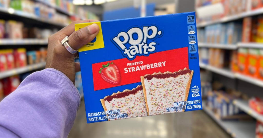 two boxes of strawberry pop-tarts in store