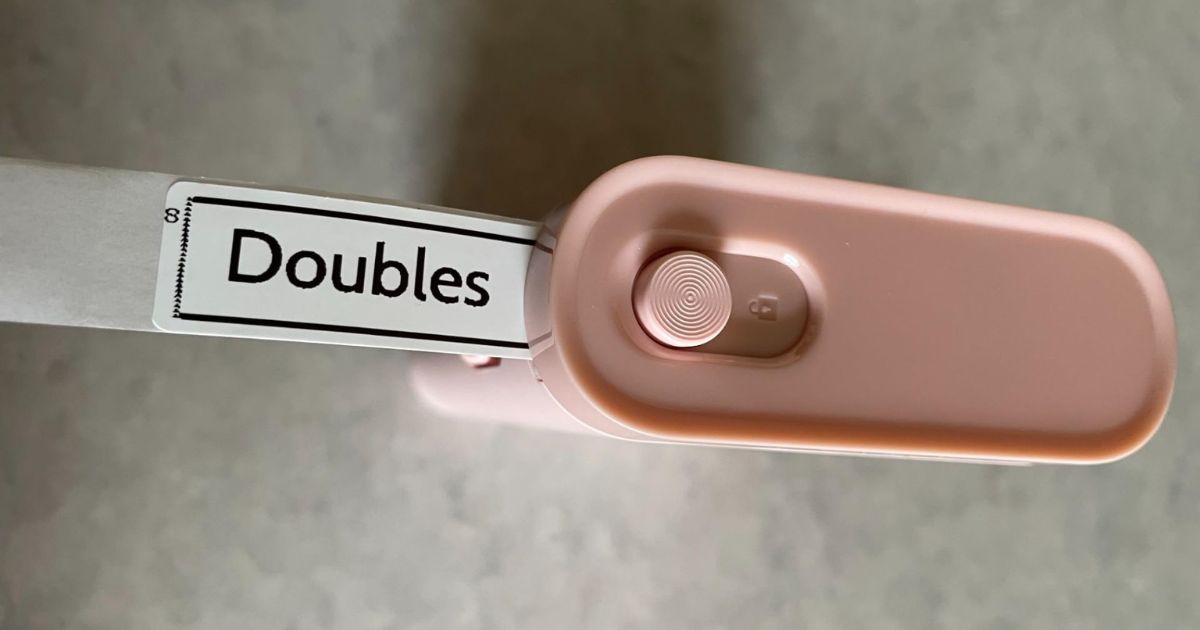 Doubles label coming from pink label maker