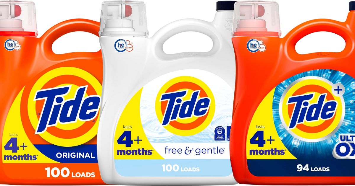 Tide Original, Tide Free & Gentile, and Tide Ultra Oxi detergent
