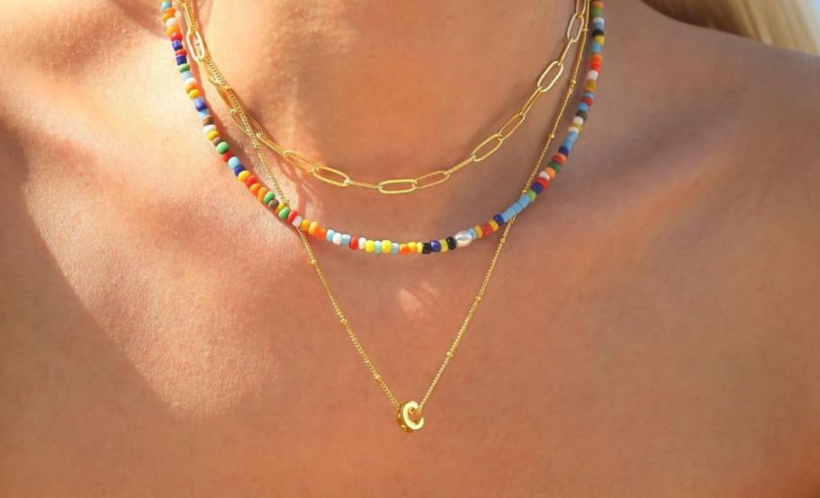 Trendy Layered Initial Necklace Just $2.99 on Amazon | Fun Stocking Stuffer!