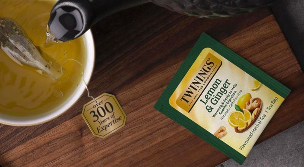 Twinings-Lemon-Ginger-Herbal-Tea- أكياس شاي تويننجز إيرل جراي، عدد 100، فقط 9.48 دولار يتم شحنها على أمازون