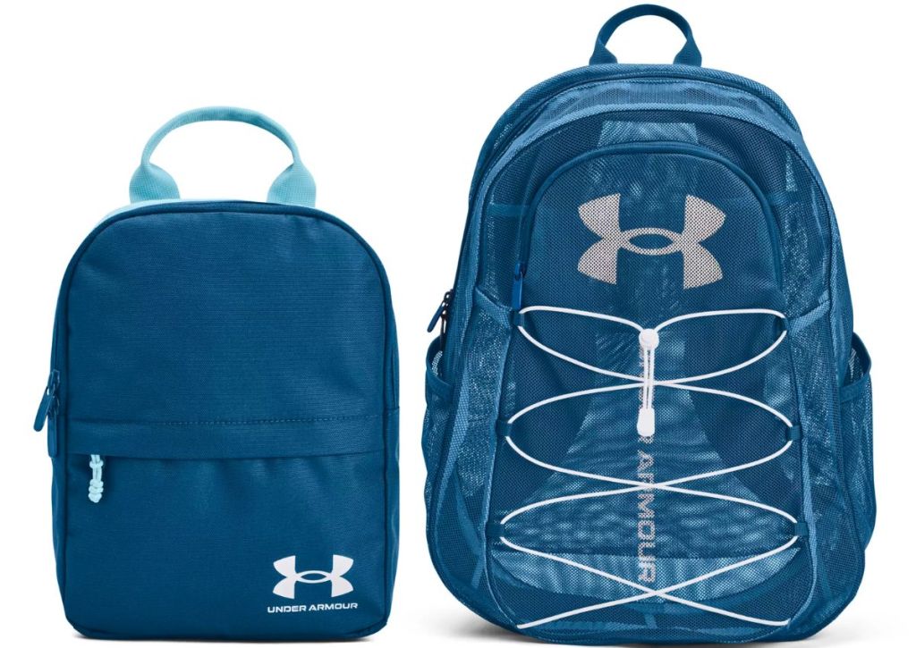 two under armour backpacks in aqua blue 