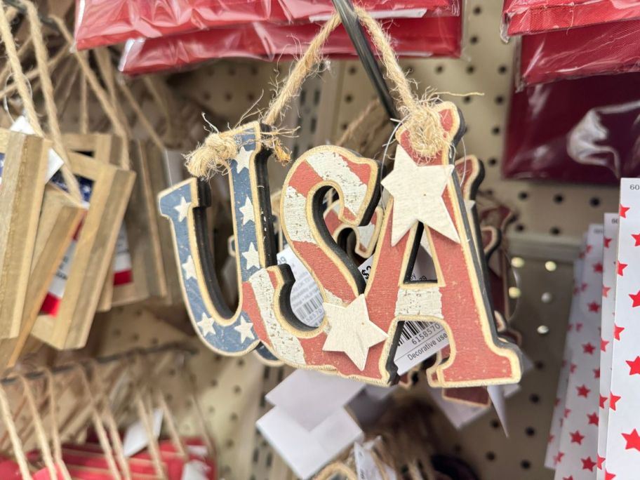 USA Wooden Ornament