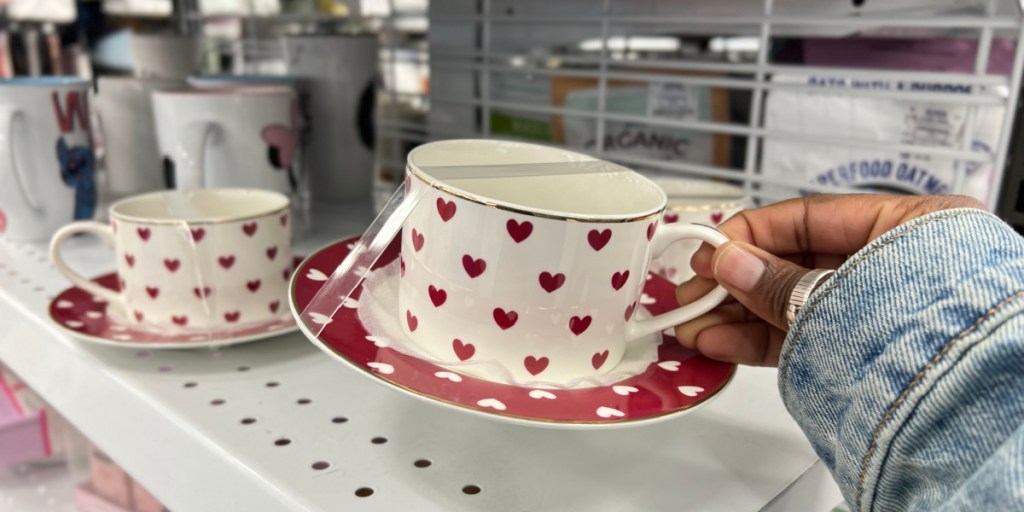 hand holding a Valentine's Day Mug found at ROSS