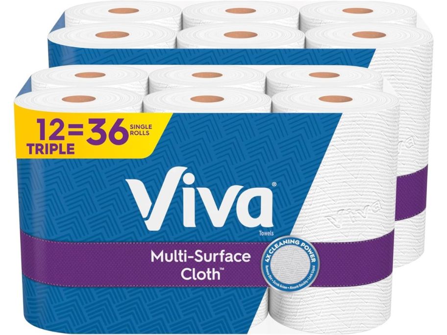 viva paper towels 12 count triple rolls