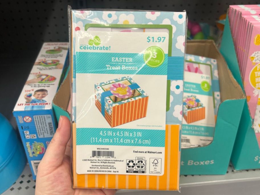 Easter treat boxes on clearance at Walmart