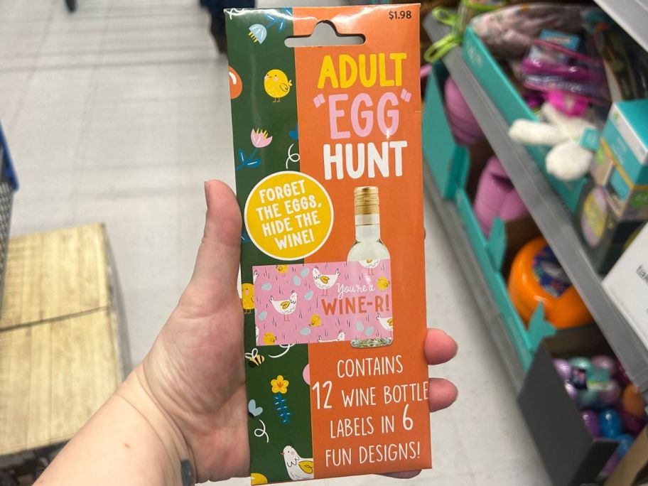 Adult Egg Hunt Wine Bottle Labels 