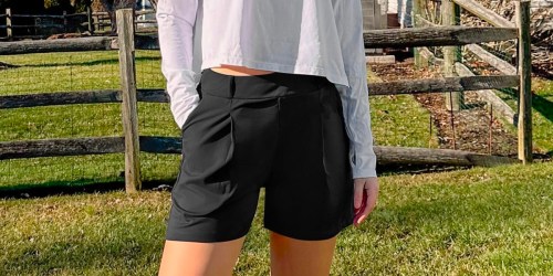 Women’s Athletic Shorts Only $10.99 on Amazon – Perfect Blend of Athletic & Dress Shorts!