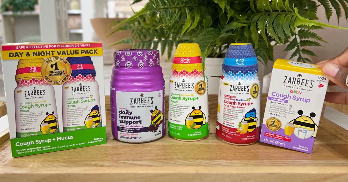 Zarbees products on a counter in a store