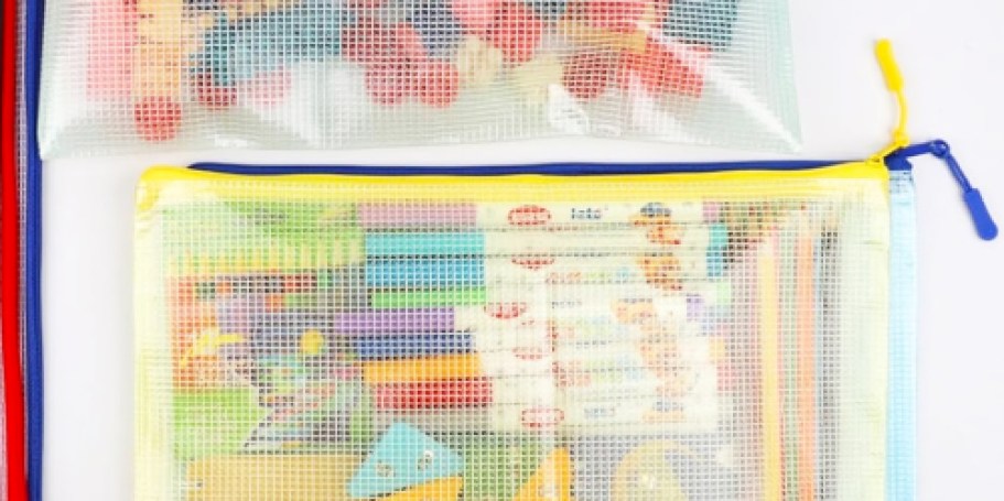 Waterproof Zipper Pouch 12-Pack Only $9.99 on Amazon (Reg. $24) | Use for Games, LEGOs, Puzzles & More