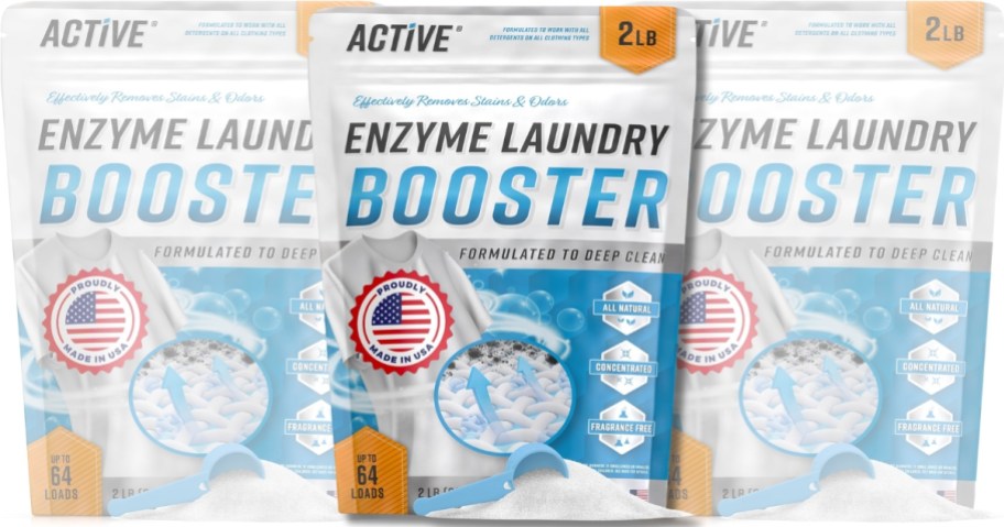 bags of Active Enzyme Laundry Booster Odor Remover