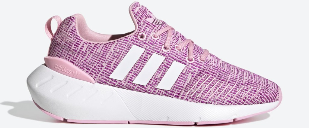 pink and white adidas sneaker