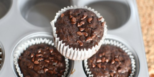 Bake These Easy 3 Ingredient Healthy Banana Chocolate Chip Muffins!