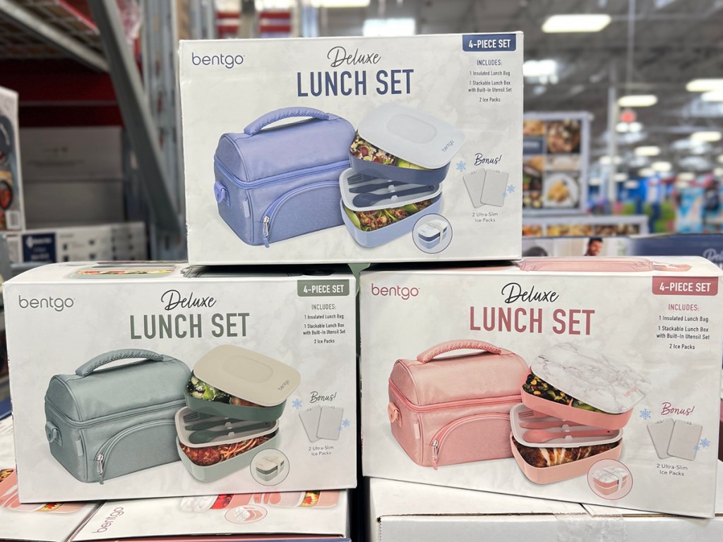3 bentgo lunch sets sitting on display 