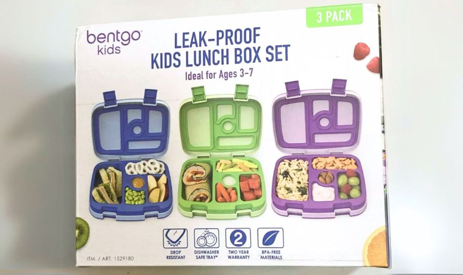 a 3pack box of kids bento boxes