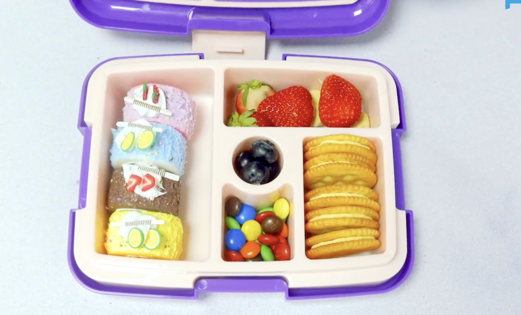 Bento box with food inside 
