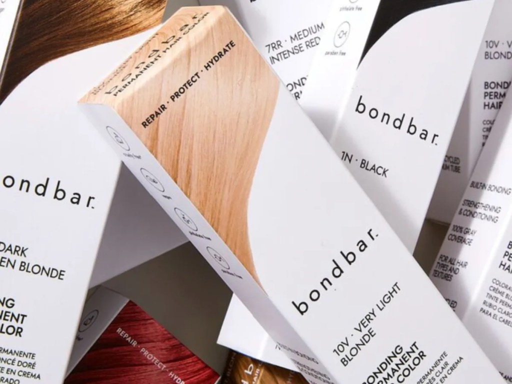 boxes of bondbar by sally hansen hair color