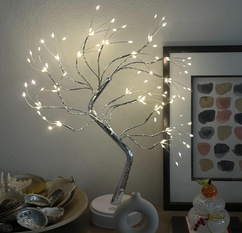 tabletop Bonsai tree with lights