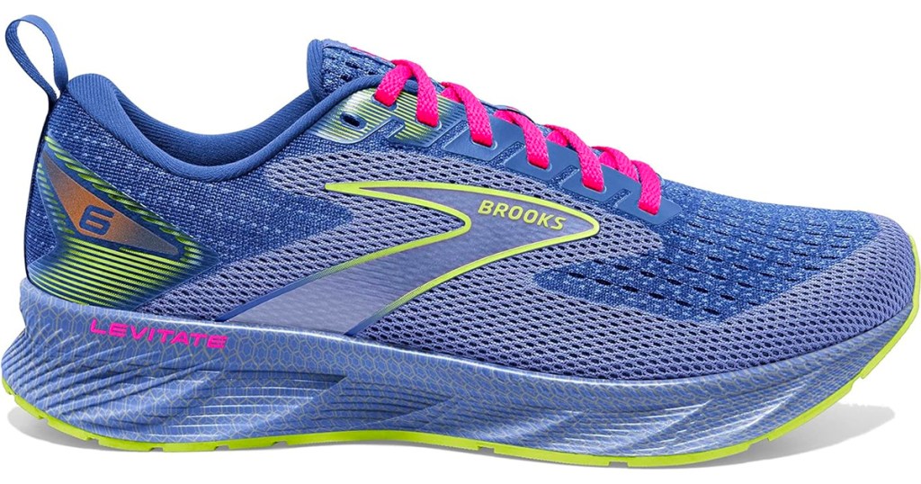 brooks womens purple, lime green and pink shoes