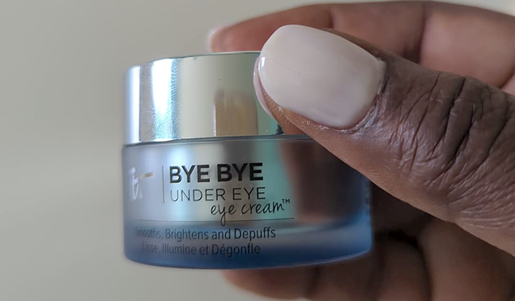 holding Bye Bye Under Eye Cream 