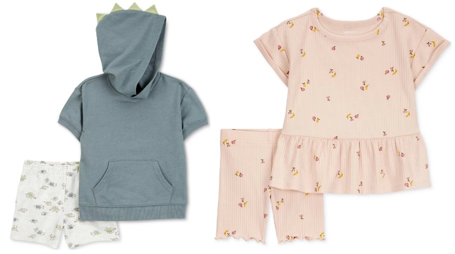 dinosaur and floral carters baby sets 