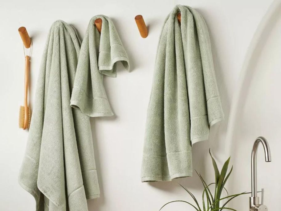 Casaluna Modal Bath Towels hanging in bathroom