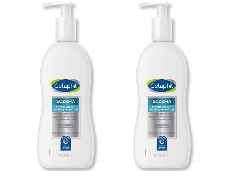 cetaphil eczema moisturizer lotion bottles stock images 