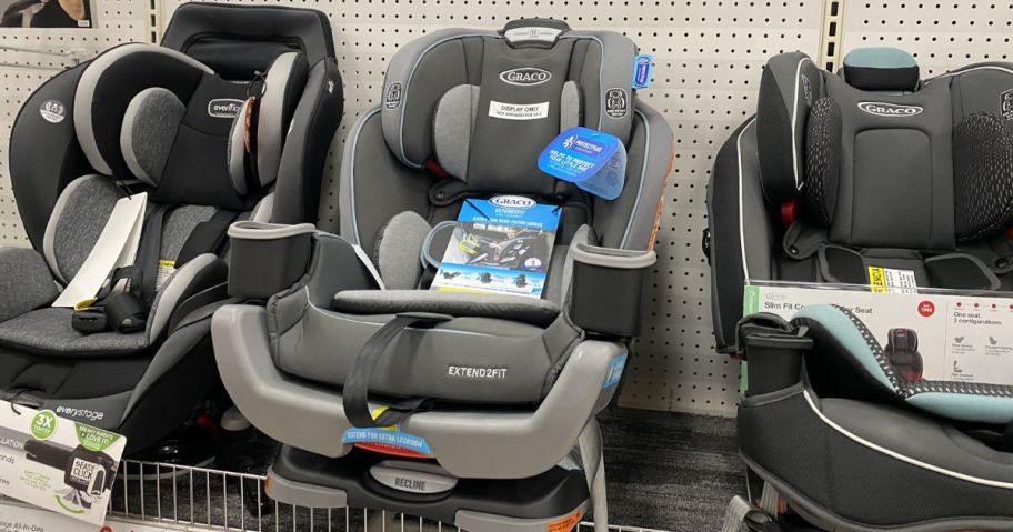 graco car seats on display in store