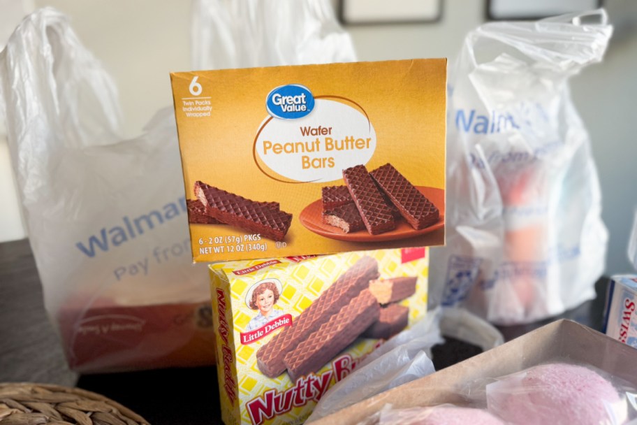 peanut butter bar boxes stacked