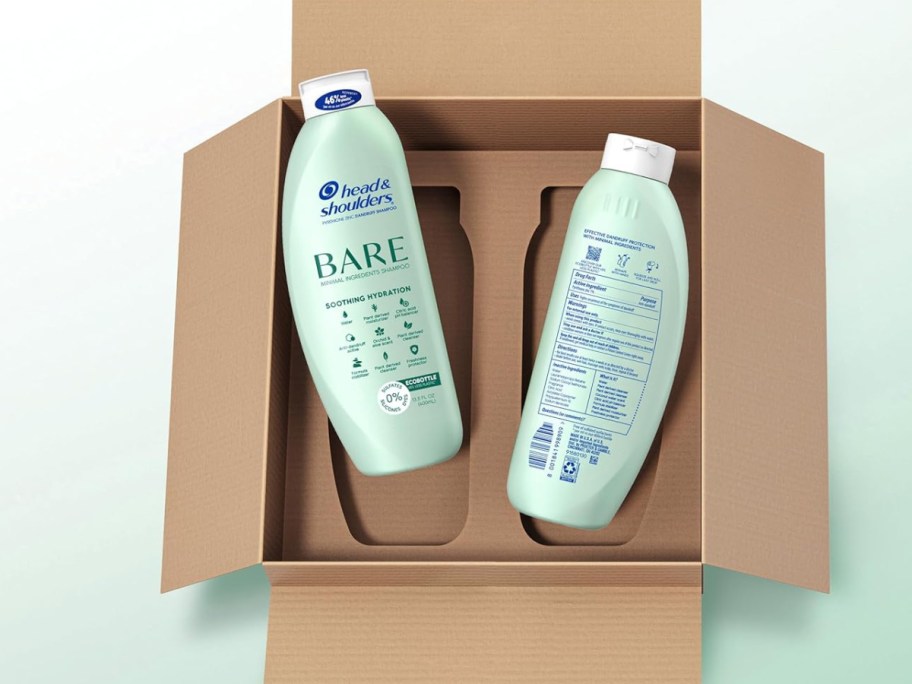 head & shoulder bare shampoo in their shippign box